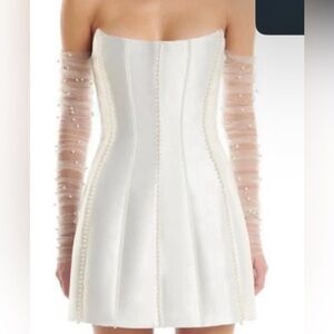Eliya The Label Dress White Pearl Dress / Gloves